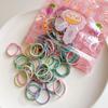 Mini Ligas Arcoíris para Bebé Pequeñas de Goma Color Caramelo Tesoro para Mujer Liga para el Cabello para Niños Cuerda para el Cabello Tocado