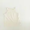 Camisola de Verano para Niñas Estilo Coreano Verano Dopamina Conjunto Sin Mangas Moda Infantil Color Sólido Ropa de Moda