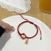Nuevo Pulsera de Cuerda de Gato de la Fortuna de Cerámica ~ Estilo Chino Artístico Retro Fresca Pulsera de Cuerda para la Mano Ajustable