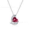 Collar de Piedra Natal Geométrica en Forma de Corazón Europeo y Americano de Venta Caliente Transfronteriza Joyería Cadena para Clavícula para Mujer Regalo Fabricante Venta al por Mayor Joyería de Plata
