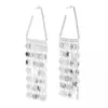 Pendientes de Borlas con Lentejuelas de Metal Exageradas de Moda Transfronterizos Europeos y Americanos para Mujer, Pendientes de Botón de Oreja de Lujo Ligero, Moda de Nicho, Pendientes de Moda de Gama Alta