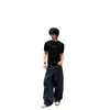 Camiseta de Verano Fresca de Fábrica con Puños Cónicos, Hombros Rectos y un Look Fuerte, Camiseta Básica Versátil Simple de Estilo Americano para Hombre