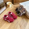 Tênis esportivo feminino, nova coleção outono 2026, sapatos de treino alemães antiderrapantes, sapatos únicos, sapatos casuais versáteis infantis com estampa de leopardo em camurça