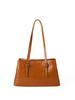 Bolsa Tote de Ombro Grande Capacidade Estilo Coreano Couro com Cera Retrô Bolsa de Axila Portátil Feminina Outono 2024 Novo Design de Nicho