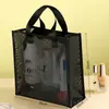 Bolsa de Maquiagem de Malha de Nylon Transfronteiriça, Bolsa Grande de Armazenamento para Cosméticos, Bolsa de Higiene Pessoal Portátil para Viagem, Suporta Personalização