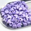 Acrílico Color Primavera Corazón Cuentas de Agujero Grande Color Sólido Corazón Melocotón Cuentas Sueltas DIY Pulsera Collar Accesorios de Cuentas para Niños