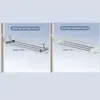 Estante Retráctil para Toallas para Uso Doméstico, Tendedero de Balcón para Sábanas y Fundas de Edredón, Tendedero de Hotel, Estante Telescópico Colgante de Acero Inoxidable