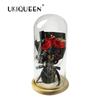 Ramo de Rosas de Flores Eternas con Cubierta de Cristal y Luz, Producto Terminado, Regalo de San Valentín para Novia, Adorno de Flores Eternas de Alta Gama