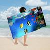 Toalla de Baño de Terciopelo de Doble Cara, Absorbente de Agua, Secado Rápido, con Estampado Infantil, Toalla de Dibujos Animados, Protector Solar Amazon Seaside, Toalla de Playa para Nadar