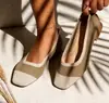 Design de Bico Quadrado com Cabedal de Cor Contrastante, Sapatos Modernos e Chamativos, Sapatos Confortáveis que Valorizam o Formato da Perna, Sapatos Casuais Femininos para o Dia a Dia