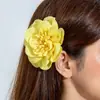 Acessórios de Cabelo Flor Artificial 3D Impressa em Poliéster Transfronteiriços Europeus e Americanos Acessórios de Cabeça Presilha de Cabelo Flor Artificial Doce de Verão DIY