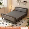 Cama Dobrável Cama de Casal 1,5m Doméstica Simples Reforçada Cama de Solteiro Dormitório de Adultos Aluguel Portátil Placa Dura Cama de Ferro