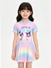 Maiô Infantil Kuromi para Meninas, Novo Estilo de Verão, Duas Peças, para Meninas Mais Velhas, Proteção Solar Profissional, Adequado para Fontes Termais e Natação