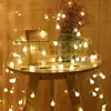 Caja de batería USB bola blanca pequeña control remoto bola luces de cadena pequeñas habitación decoración de Navidad luces de batería por todo el cielo