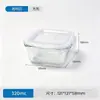 Lonchera de vidrio resistente al calor, apta para microondas, ideal para que los oficinistas lleven sus comidas, incluye un recipiente para sopa, mantiene la comida fresca, es una lonchera tipo compartimentada con tapa