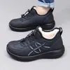 Zapatos Deportivos de Invierno para Mujer Estilo Nuevo Superficie de Cuero Acolchado de Terciopelo Grueso Cálido de Caña Alta Zapatos Grandes de Algodón Zapatos para Mujer Casual Versátil Zapatos Tipo Papá