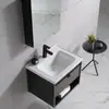 Gabinete de Baño de Aleación de Aluminio con Lavabo Cerámico Integrado Sin Costuras Lavabo de Baño Venta al por Mayor