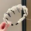 Diadema Ondulada Marrón para Mujer, Uso Diario, Antideslizante, con Dientes, para Lavarse la Cara, Accesorio para el Cabello