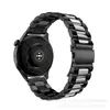 Para Huawei GT Samsung Apple iWatch pulseira de relógio de metal universal três aço inoxidável três contas pulseira S8S9