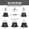 Sombrero de pescador de algodón liso directo de fábrica con bordado de lotes pequeños y logotipo personalizado para protección solar al aire libre y publicidad