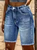 [Fábrica de Jeans Transfronteiriça] Customização em Pequenos Lotes de Shorts Jeans Estampados Europeus, Americanos e Latino-Americanos Transfronteiriços