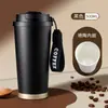 Copo Térmico de Aço Inoxidável 304 com Logo Personalizado, Copo de Café Isolado, Copo Portátil com Canudo para Duas Bebidas, Copo para Presente Corporativo
