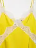 Nova Blusa Camisola Estilo Europeu e Americano Doce e Sexy com Renda, Splicing de Renda Preta - Coleção Primavera/Verão 2026