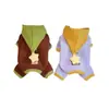 Ropa original de otoño e invierno para mascotas, estilo coreano con capucha para perros y gatos de cuatro patas, forrada de polar, engrosada, cálida, venta al por mayor