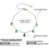 Cadena de collar con colgante de circonita cúbica en forma de lágrima inspirada en la dopamina, superventas europea y americana, conjunto de pulsera y tobillera de joyería minimalista y versátil para mujer