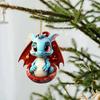 Colgante de árbol de Navidad de Amazon adornos con forma de dragón llavero de dragón real decoración de coche accesorios de decoración de huevo de dragón acrílico