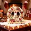Enfeites de Natal Personalizados da Amazon Pintura Diamantada DIY Feita à Mão Conjunto de Decoração com Pontos de Pérola Enfeites de Acrílico
