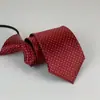 Vestido Gravata Masculino e Feminino Casual Profissional Negócios Estampado Mão Zíper Sem Nó Listrado Gravata Azul Vermelho
