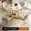 Recepção Mesa Redonda Pequena Mesa de Negociação de Escritório Combinação de Mesa e Cadeira de Recepção Mesa de Camada Dupla Simples para Loja de Chá com Leite Café