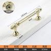 Maçanetas Pequenas para Portas Longas Douradas Estilo Francês Maçanetas de Móveis Sólidas Estilo Americano Ouro Brilhante para Armários Guarda-roupas Gavetas