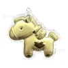 Colgante Zodiaco con Concha de Agua Dorada con Grabado, Llavero para Cadena de Teléfono Móvil Regalo, Suministro Directo del Fabricante, Soporta Logo