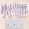 Set de 12 Piezas de Pinceles para Sombras de Ojos, Pinceles para Delineador, Pinceles para Labios, Pinceles de Detalle, Pinceles para Sombra de Nariz, Brochas de Maquillaje, Herramientas de Belleza, Set Completo de Cangzhou