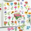 Série Mar de Flores Longas Pacote de adesivos Dia Bonito material para diário de mão colagem decorativa 100 peças em 6 tipos