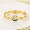 Pulsera de Acero Inoxidable Estilo Oceánico Transfronterizo Europeo y Americano Estilo Ins Lujo Accesible Estéreo Gama Alta Delfín Pulsera Personalizada para Dama