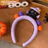 Nueva Diadema de Halloween para Niños Pasador con Lazo Naranja Accesorios Divertidos para el Cabello de Bruja Decoración de Fiesta Tocado para Fotos