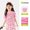 Colección de Camisetas para NiñasRopa Infantil Familia Dudu Niñas Linda Manga Corta Verano Bebé Niña Ropa de Dibujos Animados Ropa Infantil de Moda