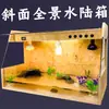 Caixa de Criação de Tartarugas, Caixa de Codornas, Caixa para Pets Répteis, Caixa Isolada para Tartarugas, Caixa de Madeira Maciça com Borda Amarela para Geckos, Lagartos, Cobras e Tartarugas Aquáticas