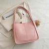 Textura de cor sólida all-match ins shoulder bag feminina 2024 primavera nova elegante simples saco axilar tote bag moda