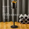 Balde de Champagne de Aço Inoxidável Estilo Europeu com Suporte de Luxo Modelo para Sala de Exposição Joalheria Bar Doméstico KTV Vinho Balde Vertical de Gelo