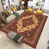Tapete de Luxo Leve Estilo Americano Estilo Étnico Sala de Estar Tapete de Cabeceira Retro Persa Almofada para Sofá de Mesa de Café Casa de Hóspedes Tapete de Quarto