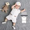 Bodys de Bebé de Dibujos Animados Ropa de Verano para Bebé 3 Mangas Cortas 5 Mamelucos Niños Verano 6 Meses 7 Niños 0-1.5 Años
