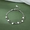 Pulsera de Polígono Geométrico de Doble Capa Estilo Coreano Simple Artístico Superficie Fotosensible Pulsera de Cuentas de Diamante Nuevo de Verano
