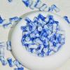 Nuevas cuentas de porcelana azul y blanca cuentas de imitación de porcelana viñeteado cuentas redondas azules cuentas sueltas de bambú pulsera DIY hecha a mano cuentas de vidrio