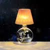Bola de Cristal Tallada en 3D Transfronteriza Luz Nocturna Luminosa Lámpara de Mesa de Escritorio para Dormitorio Adornos Decorativos de Ambiente Regalo de Cumpleaños