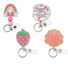 Serie de Cuentas con Lazo Rosa Acrílico Hebilla de Fácil Extracción Portatarjetas de Negocio para Doctor Enfermera Insignia Retráctil