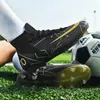Chuteiras Transfronteiriças para Homens e Mulheres, Tênis de Treino para Estudantes e Adultos, Chuteiras de Gramado Sintético Ag com Travas Longas Antiderrapantes de Cano Alto para Crianças